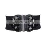 Promotional Fashion Trendy Women Cloth Accessories Elastic Belt Strap Extra Wide Corset Belt With Stones thumbnail-2