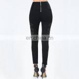 Leggings Manufactuere Custom Black Standout Faux Leather Lace New Mix Clothing Leggings thumbnail-2