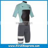 High Quality 2/3MM Premium Neoprene CR Men Short Sleeve Diving Shorty Wetsuit thumbnail-1