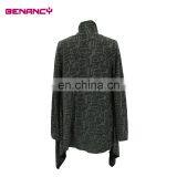 Wholesale Woman Ruffle Long Sleeve High Neck Knitted Cardigan 2016 Fashion Designs thumbnail-2