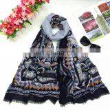 Women Arab Custom Polyester Printing Head Scarf Hijab