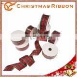 Plaid Grosgrain Christmas Ribbon Fabric thumbnail-3