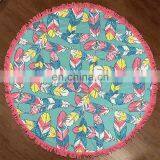 Cotton Cheap Custom Reactive Printed Round Beach Towel Mandala Scarf thumbnail-2