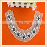 Fashion decorative beaded neck design for lady's suit