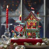 X\'mas LED Lights Christmas House Customized European-style Creative Christmas Decoration House LED Night Light Simulation Cookie House Resin Crafts Decoration thumbnail-2