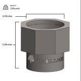 Ceramic Tile Mosaic Parquet Outdoor Rectangular Fire Pit Table thumbnail-2