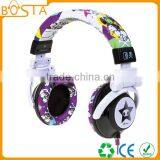 Good Quality Cool Colors Fashion Headphone With Custom Design Printing thumbnail-2