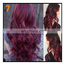 Fashion 7 Style Black Long White Cosplay Wigs Wave Color Wig Cosplays Centre Parting Pink Loose Curly Wig Full Cosplay Red thumbnail-2
