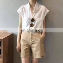 Women's Fashion New Style Short Sleeve Summer Korea Tencel Lyocell Shirts thumbnail-1