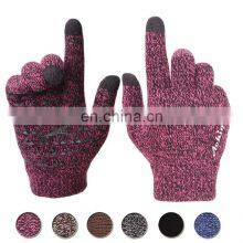 2021 Winter Magic Gloves Touch Screen Women Men Warm Stretch Knitted Wool Mittens Acrylic Gloves thumbnail-5