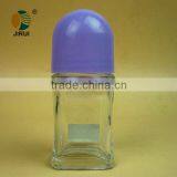 oblate glass roll on bottle with lid