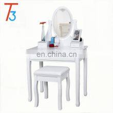 Cheap Wooden Vanity Mirrored Modern Dressing Table With Mirror And Stool thumbnail-2