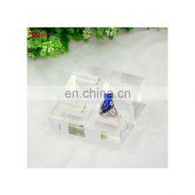 Clear Acrylic Ring Display Stand for Gemstone Jewelry Store Window Ring Display Box
