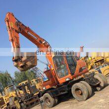 Perfect Condition Doosan Dh140w-7 Dh210w-7 Second Hand Wheel Excavator With Dozer for Sale Now