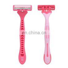 3PCS/Pack Disposable Women Razor Stainless Steel Triple Blade Female Hair Remove Safety Razor Customize Logo Bikini Razor KL3-06 thumbnail-2