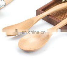 Practical Bamboo Wooden Salad Bowl With Wooden Spoon and Fork Set thumbnail-4