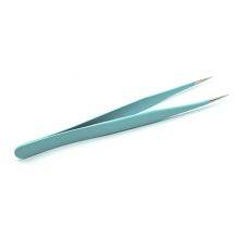 Colorful Makeup Eyelash Tweezers High-quality Stainless Steel Acid and Alkali Resistant Blue Straight Head Tweezers Sticker thumbnail-5