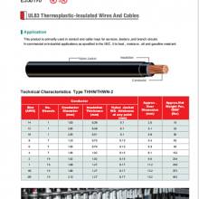 UL83 THHN THWN-2 THWN THHW Thermoplastic-Insulated Wires and Cable thumbnail-1