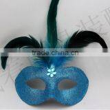 In Stock 7colors New Venetian Mask Beautiful Design Feather Mask Purple Feather Masquerade Mask thumbnail-4