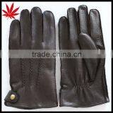 Deer skin leather gloves for men with high quality