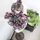 Hot Selling Charm Beautiful Small Flower Printed Polyester Long Fashion Girls Scarf thumbnail-2