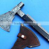 Custom Handmade Damascus Axe Fulfilling Several Functions- Axe Knife Saw Hammer / Camping / Hunting thumbnail-2