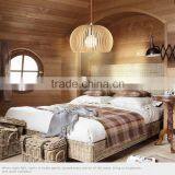 2016 New Wood Caged Round Design LED Pendant Lights JK-8005B-01 Wood Pendant Light Round Led Pendant Light