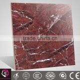 Cheap Red Marble Design Polished Glazed Porcelain Floor Tiles 60x60