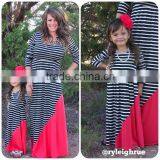 Mommy and me Maxi Dress Cheap Matching Dress Design Kids Wholesale Casual Maxi Dress thumbnail-4