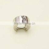Top Quality 15*15mm Silver Stainless Steel Fashion Stud Earrings