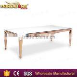 Wholesale Rose Gold Stainless Steel Wedding Table Square Dining Table Quality Choice thumbnail-1