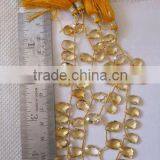 Faceted Almond Beads Citrine