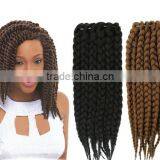 High Quality 12" 24'' 2X Havana Mambo Twist Braids With Synthetic Crochet Hair Extension thumbnail-3