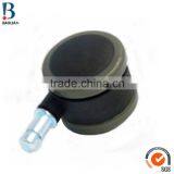 China 2"grey Nylon PU Rubber Furniture Caster Wheels With Grip Ring Stem thumbnail-3