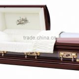 Homestead stainless steel caskets with embroideries head panel