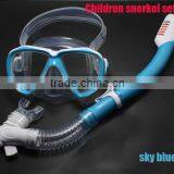 Junior snorkel set silicone diving mask and dry snorkels tempered glass mask snorkel for kids