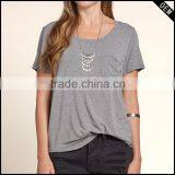 custom pocket tshirt pattern oversized tshirt wholesale women t-shirt manufacturers in china