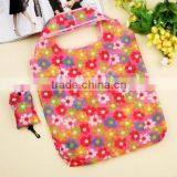 Flower Polyester Folding Eco Shopping Bags