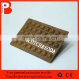 Embossed Real Leather Jeans Label