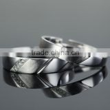 loyal couple S925 Silver plain couple rings for valentine gift