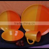 color glaze stoneware modern dinnerware sets wholesale 2 tone color