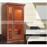 1 People Capacity and Red Cedar Solid Wood Type Dry Steam Sauna Room thumbnail-1