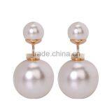 <<<2015 Fashion Pearl Stud Earrings Cheapest Double Side Pearl Stud Earrings Big Pearl Earrings For Women/ thumbnail-2
