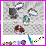 Taiwan quality sew-on acrylic rhinestone drop shape crystal ab acrylic rhinestone