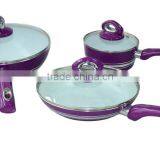 6pc Sceramic Coating Aluminium With Lid Soup Pot Frying Pan The Milk Pot thumbnail-2