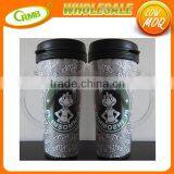400ml Stainless Steel Insert Coffee Mugs PP Outer Car Mug thumbnail-5