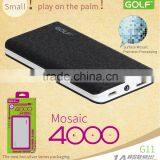 Mosaic Finishing Design Power Bank 4000mAh Capacity With Lithium Ion Battery For USB Charging thumbnail-3