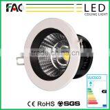 New High-efficiency Beam Angle 36 Degree 12w Round Cob Led Ceiling Lighting
