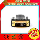 hot sell! DVI male tomale adapter/connector glod plated