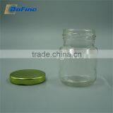 90ml Clear Glass Wide Mouth Mini Jars/ Hot Sauce Jars/ Caviar Jars With Metal Caps thumbnail-2